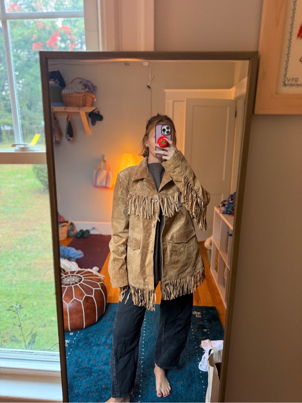 Marlboro Gear Tan Suede Fringe Jacket